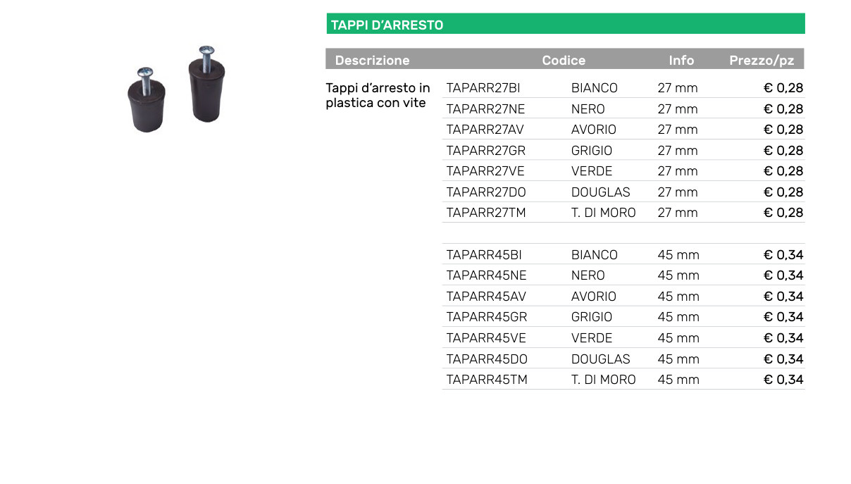 TAPPI D'ARRESTO